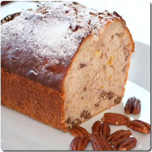 Ponque de banana y nueces pecanas
