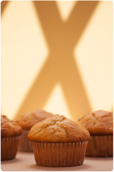 Muffins de banana y avellanas